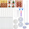 2 Set Balloon Column Stand Kits, Height 48 Inch,1 Manual Pump,25 Multi-Purpose Balloon Clips Rings,2 Top Balloon Support Rod,For Birthday Party Wedding Christmas Balloon Tower Decorations