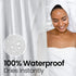 LiBa PEVA 8G Bathroom Shower Curtain Liner, 72" W x 84" H, White 8G Heavy Duty Waterproof Shower Curtain Liner
