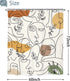 Riyidecor Abstract Human Face Terracotta Shower Curtain 60Wx72H Inch Eucalyptus Minimalist Plant Modern Mid Century Aesthetic Portrait 12 Pack Plastic Hooks Fabric Waterproof Home Bathtub Decor