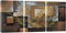 Pyradecor Modern 3 Piece Canvas Prints Abstract Brown Landscapes Pictures Paintings on Canvas Wall Art Work for Living Room Bedroom Kitchen Home Decorations
