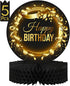 Birthday Table Centerpiece Decoration - 5-Pack Double Sided Cardstock & Tissue Paper Honeycomb Happy Birthday Decorations - 12 Birthday Party Decorations Centerpieces for Table Decorations