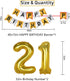Gold 21 Birthday Decorations, Gold 21st Birthday Decorations for Men Women, Happy 21st Birthday Balloons Party Supplies with Happy Birthday Banner, 21 Number Balloons for 21 Years Old Birthday