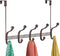 iDesign York Lyra Over the Door 10-Hook Rack for Coats, Hats, Robes, Towels - Bronze