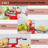 Apple Peeler Corer Slicer Suction Base - Apple Spiralizer Made With Food Grade Stainless Steel Adjustable Blades - Apple Peelers With Strong Suction Cup For The Kitchen - Kitchen Positive Apple Peeler
