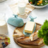 DOWAN Whale Butter Dish, Cute Butter Dish, Funny Gifts for Mom Wife Friends, Fish Bone Cutting Measuring Lines and Tail Non-slip Design, Ideal Decor Gift for Birthday Wedding Housewarming, Turquoise