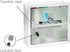 WENKO Locking Medicine Mounted Bathroom Storage, Hanging Medical, First Aid Wall Cabinet with Safety Glass Door, Modern, Small, Square, Silver Shiny