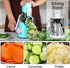 SEYODA Graters for Kitchen,Cheese Grater Efficient Vegetable Slicer with 3 Interchangeable Round Stainless Steel Blades,Easy to Clean Rotary Cheese Grater for Fruit,Vegetables,Nuts. (Blue)