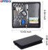 OFFIDIX PU Leather Portable Key Cabinet,8-Key Hooks Portable Zippered Key Case Menus Card Organizer Holder Business Padfolio for Real Estate Sales,Hotel Executives, Car Service