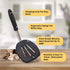 MICHELANGELO Silicone Spatula Set, Spatula Turner, Spatulas Silicone Heat Resistant, Large Spatulas for Nonstick Cookware, Turner Spatulas for Kitchen Use, Black Spatula 4-Piece