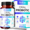 Oral Probiotics for Bad Breath Support, Oral Health Maintenance & Fresh Breath aid - 11 Probiotic Strains, Digestive Enzymes - Supportive Oral Probiotics - Includes Tongue Scraper - 2 Month Supply