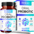 Oral Probiotics for Bad Breath Support, Oral Health Maintenance & Fresh Breath aid - 11 Probiotic Strains, Digestive Enzymes - Supportive Oral Probiotics - Includes Tongue Scraper - 2 Month Supply