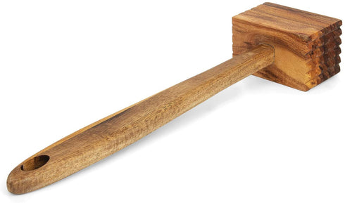 Ironwood Gourmet Acacia Wood Meat Tenderizer, 12-Inches, Brown