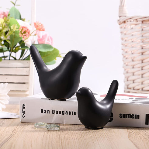 BESPORTBLE Ceramic Bird Figurines Modern Minimalist Animal Figurines Love Birds Decor Home Office Desktop Display Decor