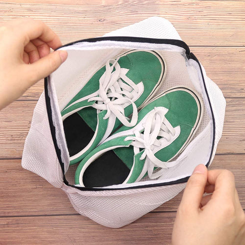 Tenn Well Shoe Washing Bags, Set of 3 Reusable Mesh Shoe Laundry Bags for Sneakers, Trainers, Running Shoes, Fit up to Mens Size 12