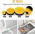 Shieldpro Drill Brush Attachment Set,Power Cleaning Scrub Brush,All Purpose Drill Brushes with Extend Long Attachment for Bathroom and Kitchen Surface,Grout,Tub,Shower,Tile,Corners, Automotive-Yellow