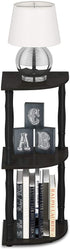 Furinno Turn-N-Tube 3-Tier Corner Display Rack Multipurpose Shelving Unit with Classic Tube, Espresso/Black