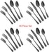 Black Silverware Set, 20 Pieces Flatware Cutlery Set ENLOY Stainless Steel Utensils Service for 4, Heavy Duty Gift and Dishwasher Safe, Mirror Polished Dinner Knife, Fork, Spoon for Restaurant