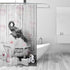 WALLOHERE Grey Shower Curtains Elephant in Bathtub with Pink Bubbles Shower Curtain Funny Animal Theme Thick Plastic Shower Curtains Waterproof Polyester for Home Decorations Bathroom 60x72 Inch