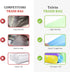 330 Counts Strong Trash Bags Garbage Bags by Teivio, Bathroom Trash Can Bin Liners, Small Plastic Bags for home office kitchen (Multicolor, 8 Gallon)