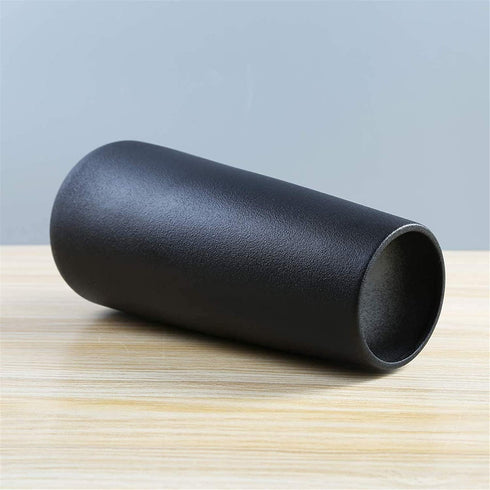 Gemseek 8 inch Black Ceramic Flower Vase, Modern Vase for Living Room Indoor Home Decor, Wedding Centerpieces/Arrangements