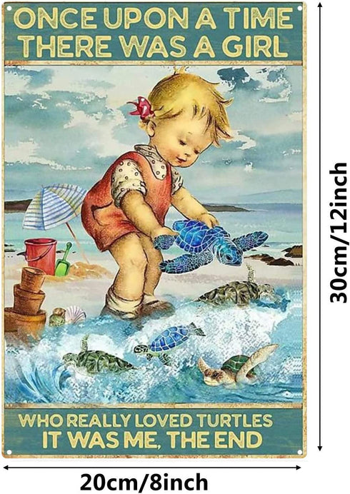 Sea Turtle Release Wooden Sign,Who Really Loved Turtles Art Wood Hanging Sign Home Garage Kitchen and Room Wall Decor Bar Pub Outdoor Wood Plaque Sign 7.8x11.8 Inch