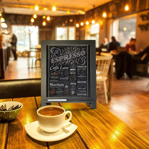 Magnetic Chalkboard Sign, 15x12 Wood Framed Blackboard with Chalk Marker and 2PC Magnets, Rustic Chalk Board Easel for Menu Kitchen Wedding Farmhouse D©cor, Tabletop or Wall Hanging Display