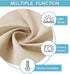 RYB HOME Door Curtains Blackout - Self Stick Tie Up Shades Tricia Door Window Curtain Blinds Light Block Insulating Sidelight Curtains, W 26 x L 69 inches, 1 Panel, Biscotti Beige