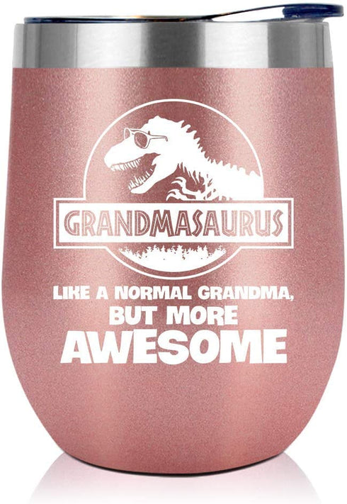 Gifts For Grandma - Grandma Birthday Gifts - Mothers Day Gifts For Grandma, Grandmother, First Time Grandma, Mimi, Grammy From Grandchildren, Granddaughter, Grandson, Grandkids - 12 Oz Wine Tumbler