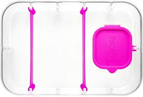 PackIt Flex Bento Food Storage Container, Ripe Raspberry