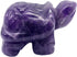 faovramulet Hand Carved Stone Turtle Tortoise Animal Figurine Pocket Statue Sculpture, Amethyst 1.5"