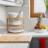 Casafield 3-Tier Bamboo Corner Shelf, Kitchen Cabinet and Countertop Storage Organizer
