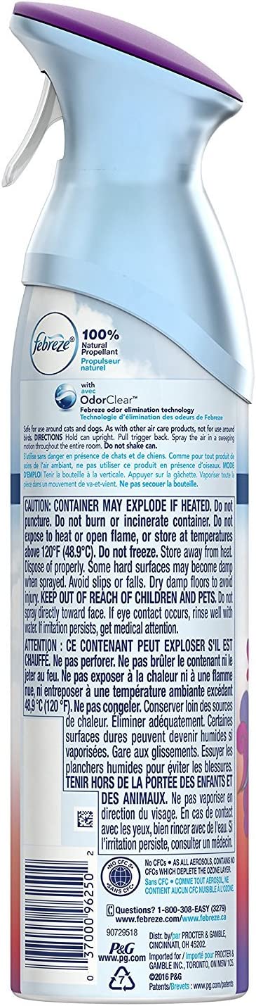 Febreze Air Refresher - with Gain Moonlight Breeze Scent - with New OdorClear Technology - Net Wt. 8.8 OZ (250 g) Per Bottle - Pack of 2 Bottles