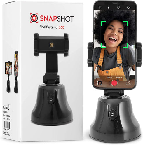 Snapshot Auto Tracking Phone Holder - Auto Face Tracking Tripod for iPhone and Android | 360-Degree Face Tracking Phone Holder | Motion Sensing Phone Stand for Live Streaming, Vlogging, and More