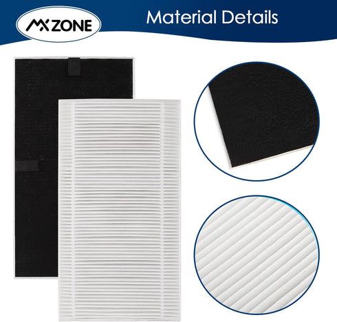 MXZONE True HEPA Filter Replacement Compatible for Febreze FRF102B and Honeywell Filter U, HHT270, HHT290 Series