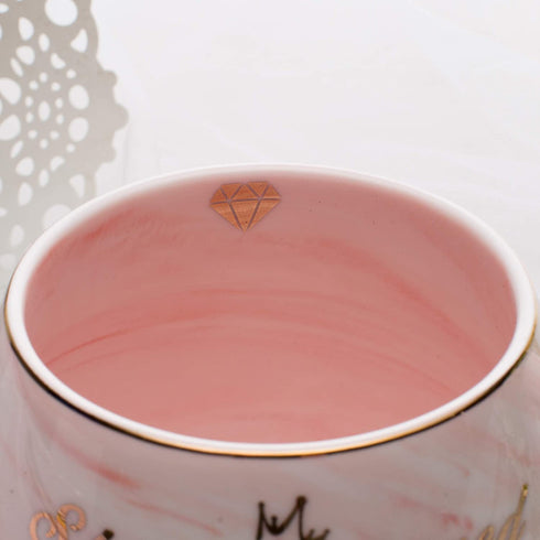 Oyiyou 2021 Graduation and Congratulations Gifts for Her - She Believed she could So She Did - Presents for College Nurse Graduated Women - Pink Marble Ceramic Coffee Mug 14oz and Coaster