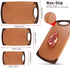 Plastic Cutting Boards Set,3 Piece Kitchen Chopping Boards Household Professional Cutting Boards with Anti-slip Feet Juice Groove Grip Handle,BPA Free Easy Cleaning Dishwasher Safe (Set of 3,Brown)
