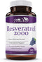 PrimaVita Resveratrol Nutritional Supplement 2000mg, Grape Seed Extract Capsule with Quercetin, Antioxidant Supplement Support Immunity, 90 Capsules