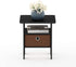 Furinno Andrey End Table / Side Table / Night Stand / Bedside Table with Bin Drawer, Americano/Medium Brown