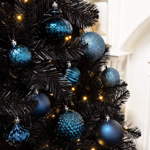KI Store 20ct Blue Christmas Balls Shatterproof Christmas Tree Decorations Large Tree Ornaments for Holiday Wedding Party Decoration, Tree Ornaments Hooks Included 3.15