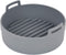 JNE Reusable Heat Resistant Food Safe Silicone Bowl/Pot for Air Fryer and Microwave (GRAY - 7.5inch in diameter)