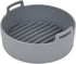 JNE Reusable Heat Resistant Food Safe Silicone Bowl/Pot for Air Fryer and Microwave (GRAY - 7.5inch in diameter)