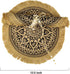 CAPASIN Boho Round Placemats Set of 4 Brown Dining Modern Dinner Braided Beige Table and Fall Circle Runner Kitchen Plate Mats Runners for White Place with Fringe Gold(Brown Tassel A)