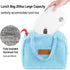 Bento Box with Lunch Bag, NatraProw 3 Compartments Adult Bento Box with Utensils, 1600ML Large Bento Boxes, BPA Free Ideal Portion Sizes Lunch Box Containers, Microwave Safe Bento Box - Blue Large