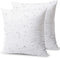 Phantoscope Premium Outdoor Pillow Inserts - Pack of 2 Square Form Water Resistant Decorative Throw Pillows, Made in USA Couch Sham Cushion Stuffer 18 x 18 inches