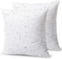 Phantoscope Premium Outdoor Pillow Inserts - Pack of 2 Square Form Water Resistant Decorative Throw Pillows, Made in USA Couch Sham Cushion Stuffer 18 x 18 inches