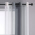 Hiasan Grey Ombre Sheer Curtains for Living Room - Faux Linen Voile Gradient Grommet Window Curtains for Bedroom, Set of 2 Panels, 52 x 84 Inches Long