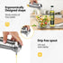 Olive Oil And Vinegar Dispenser Bottle Set by Aelga -2 Pack Elegant Stainless Steel Oil Dispenser Set- Oil Dispenser Bottle for Kitchen with Drip Free