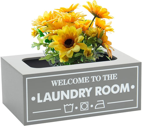 UCUDI Magnetic Dryer Sheet Dispenser Laundry Softener Sheets Holder Cover Box Farmhouse Laundry Room Wall Art Decor