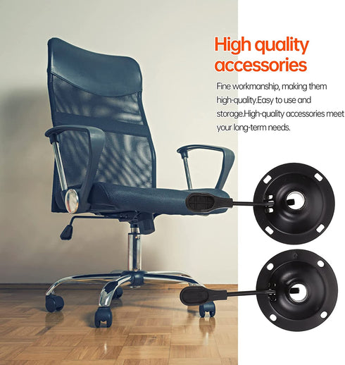 NUOBESTY 2pcs Office Chair Tilt Accessories Replacement Heavy Duty Seat Chair Swivel Base Plate Lift Lever Handle for Chair Furniture Bar Stool Ironware