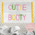 Cute Bath Mat for Bathrooms - Check Out Your Cutie Booty Funny Bath Mat, Thick Plush Cotton Absorbent Bath Mat, Bathroom Mats, Fun Bath Mats for Bathroom, Cute Blue Bathroom Rugs by The Happy Human Co